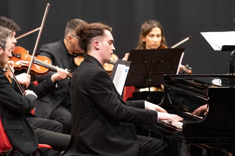 Thomas Masciaga, Classical Piano Performance at Auditorium Mozart in Ivrea, Italy.