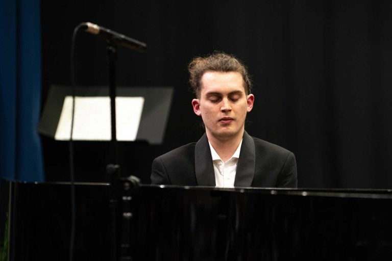 Thomas Masciaga, Classical Piano Performance at Auditorium Mozart in Ivrea, Italy.